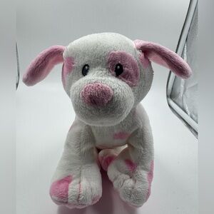Ty Baby Pups Pink White Pink Spotted Puppy Dog Plush Stuffed Animal Toy 2016